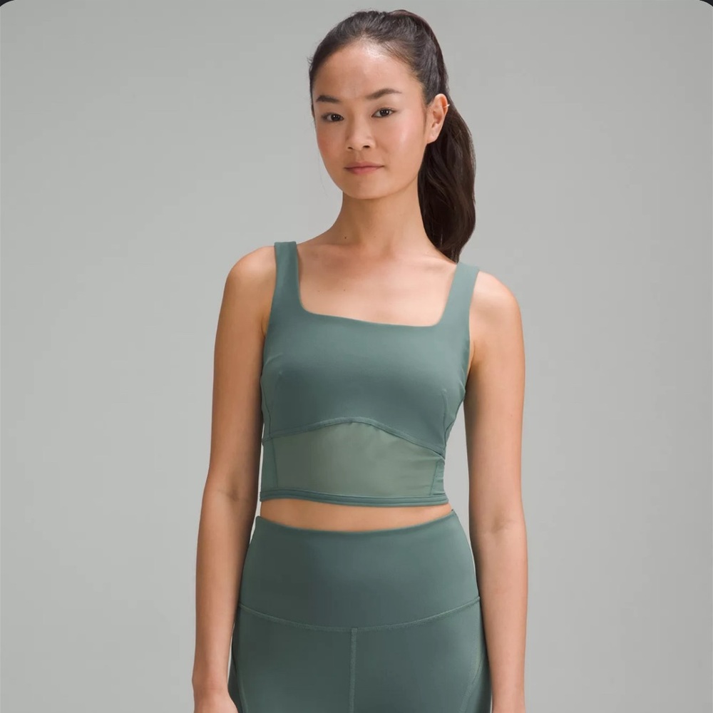 NWOT Lululemon Medium Forest Wunder Train Mesh Panel Tank Top